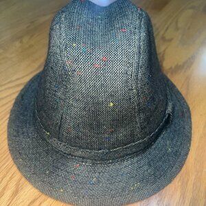 Vintage Pendleton Acrylic & Wool Tweed Fedora Trilby Fleece Lined Hat